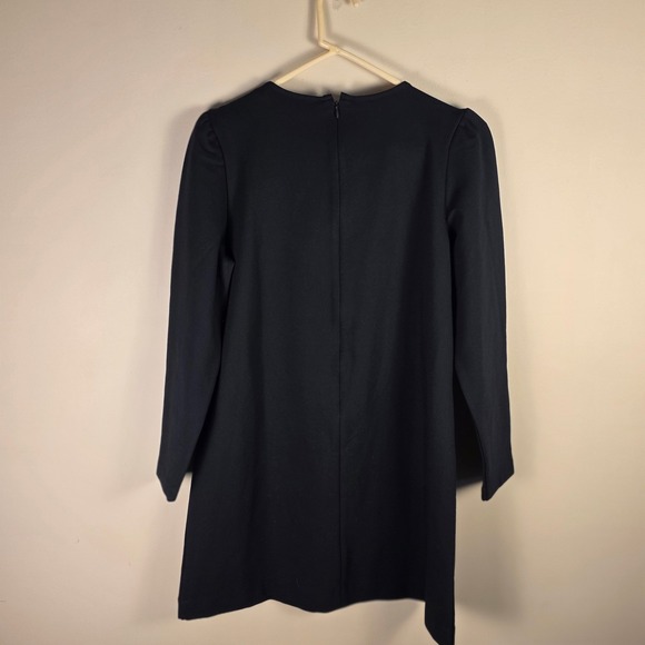 Vineyard Vines Jet Black Ponte Puff Sleeve Dress 2Q011397-002 Womens Large NWT - Picture 4 of 11